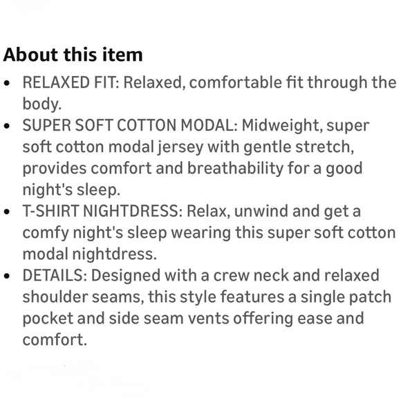 Amazon Essentials Knit Jersey Sleep Tee Nightdress - L - Navy & White Floral - Picture 8 of 9